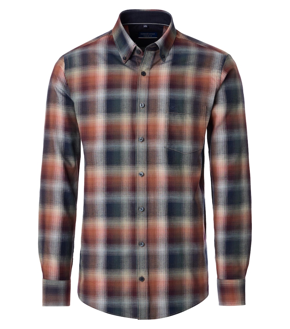 Große Größen Freizeithemd kariert Comfort Fit, Herren, grün, Größe: 7XL, Baumwolle, Happy Size Men von CASAMODA