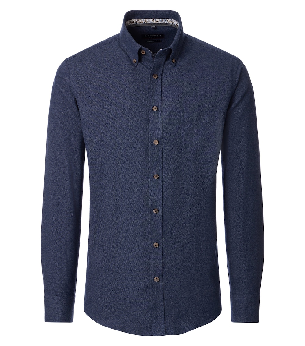 Große Größen Freizeithemd uni Casual Fit, Herren, blau, Größe: 6XL, Baumwolle, Happy Size DE Men von CASAMODA