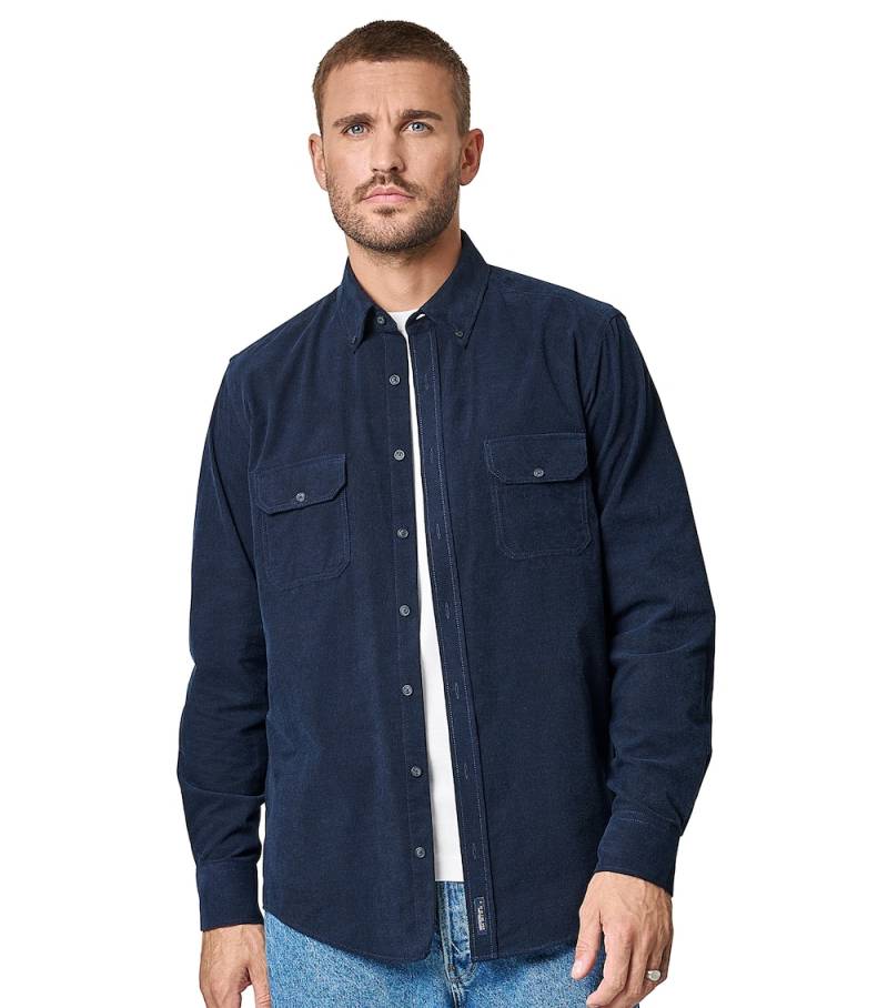 Große Größen Freizeithemd uni Casual Fit, Herren, grau, Größe: 3XL, Baumwolle, Happy Size DE Men von CASAMODA