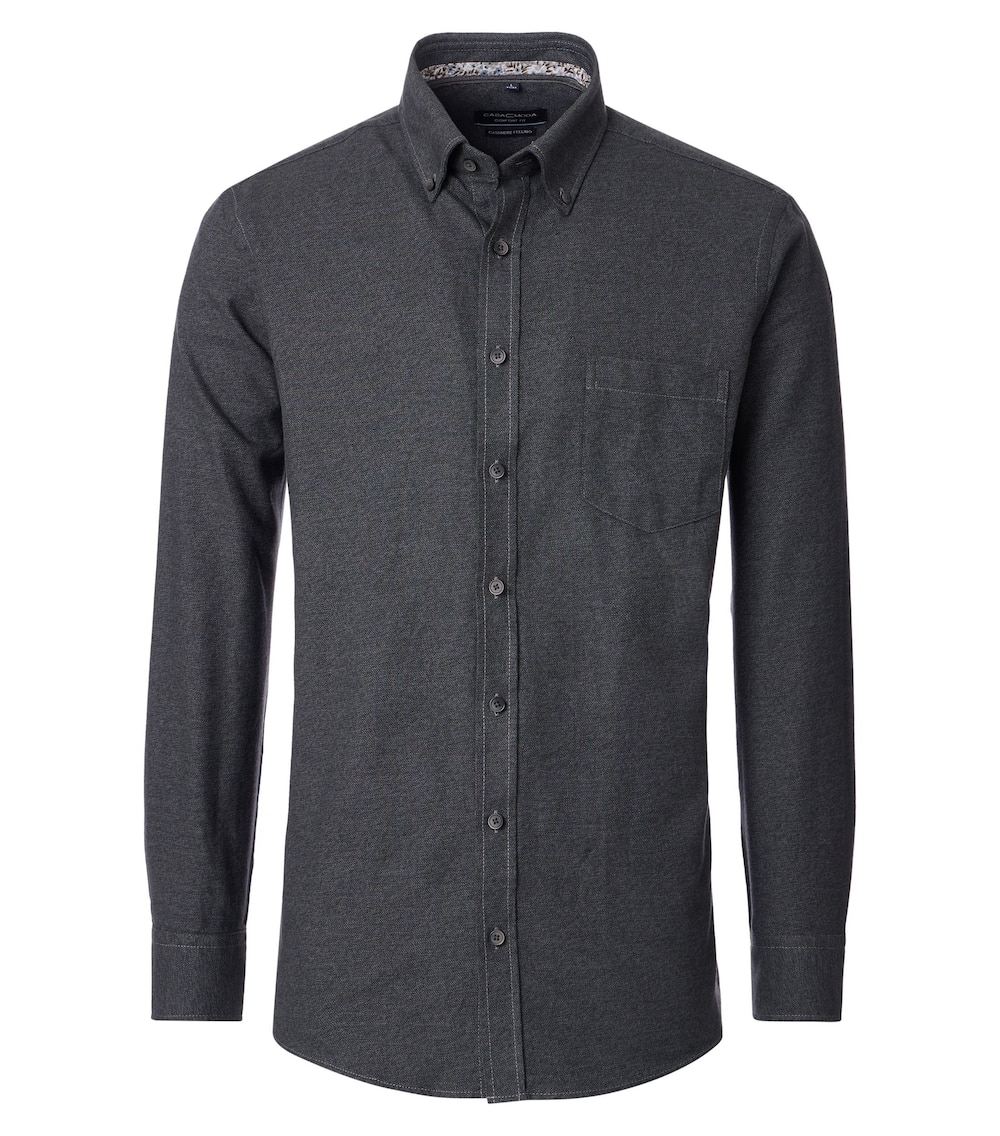 Große Größen Freizeithemd uni Comfort Fit, Herren, braun, Größe: XXL, Baumwolle, Happy Size DE Men von CASAMODA