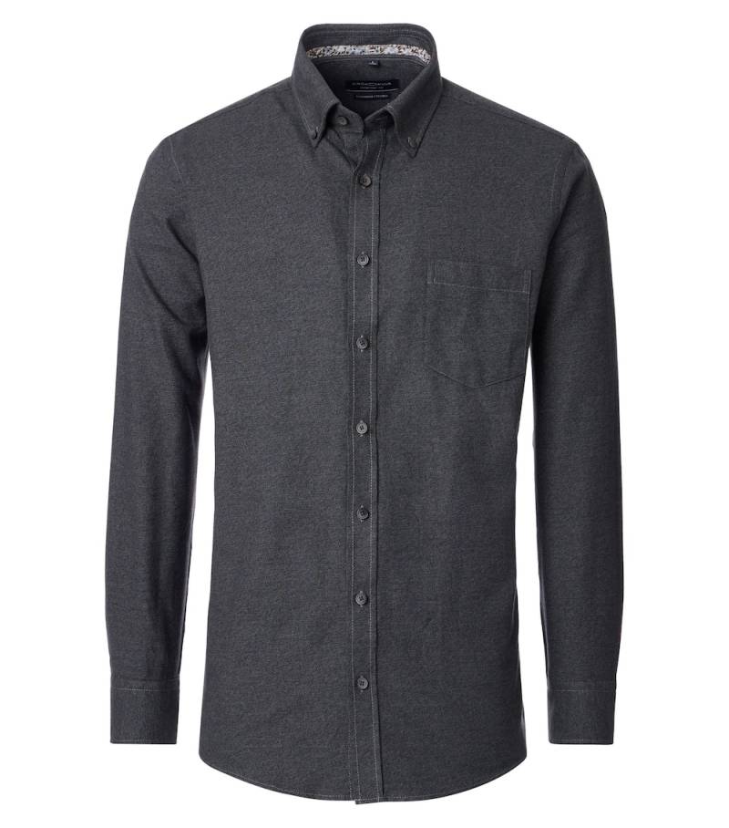 Große Größen Freizeithemd uni Comfort Fit, Herren, braun, Größe: XXL, Baumwolle, Happy Size DE Men von CASAMODA