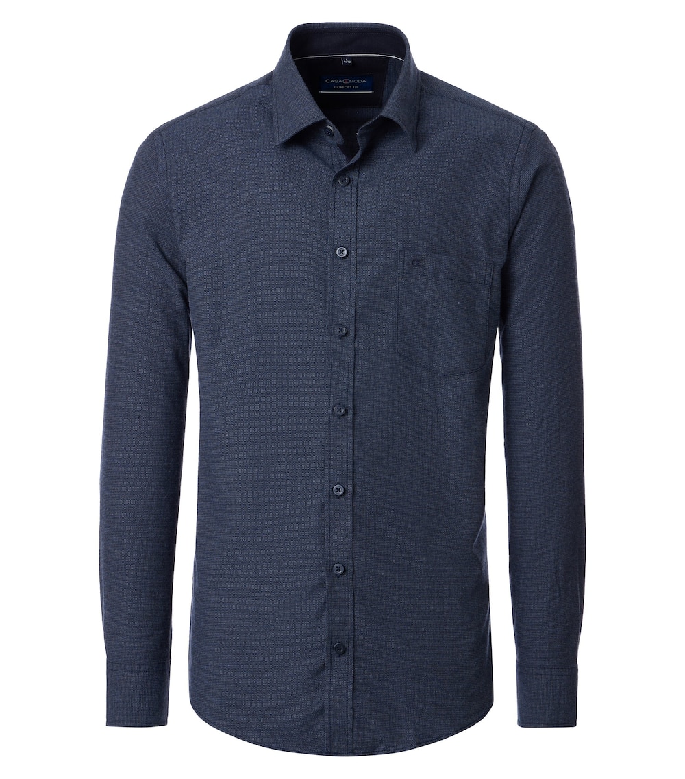 Große Größen Freizeithemd uni Comfort Fit, Herren, grau, Größe: 7XL, Baumwolle, Happy Size Men von CASAMODA