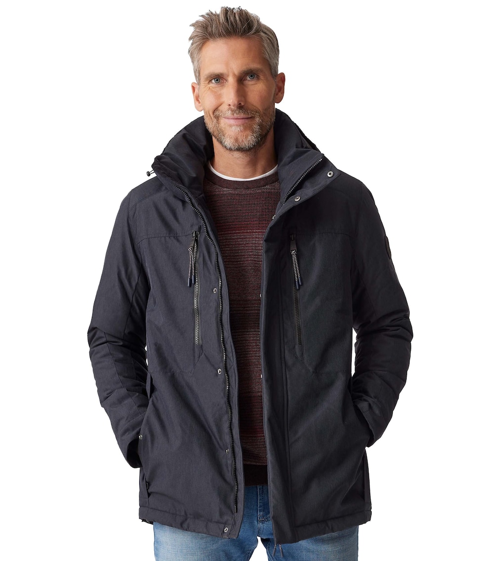 Große Größen Funktionsjacke uni, Herren, blau, Größe: 3XL, Polyester, Happy Size DE Men von CASAMODA