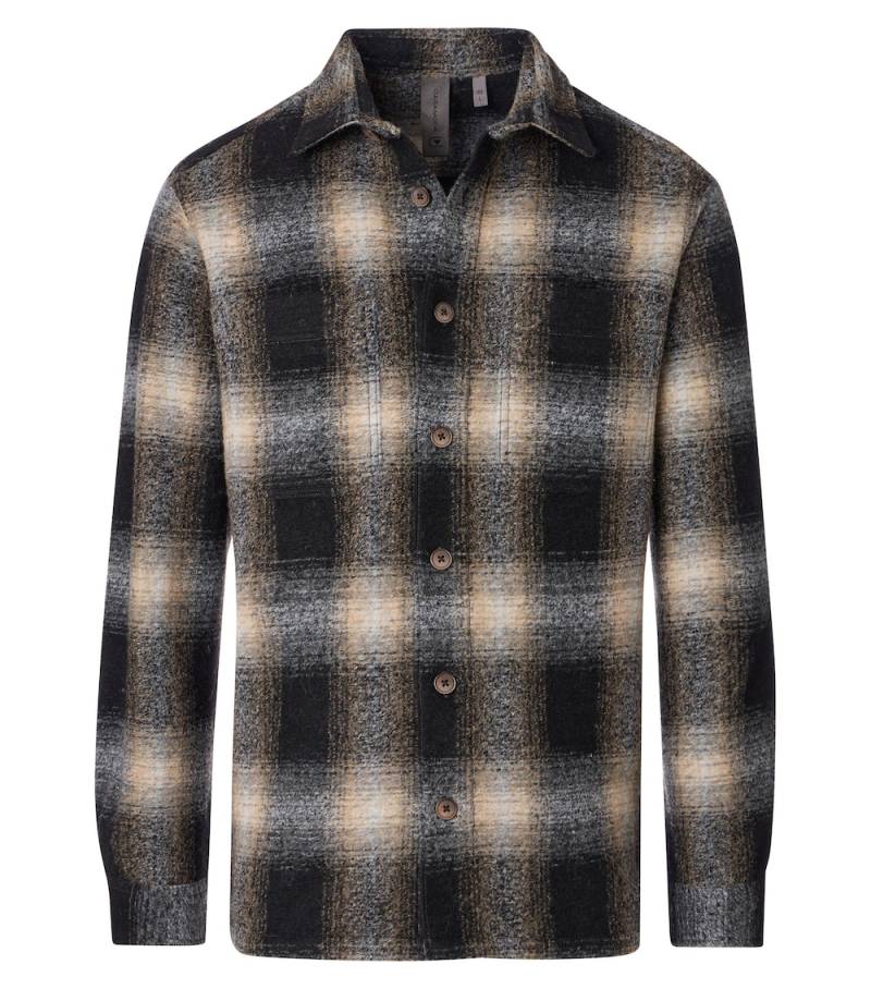 Große Größen Hemdjacke kariert Basic Outerwear, Herren, braun, Größe: XXL, Polyester/Wolle, Happy Size DE Men von CASAMODA