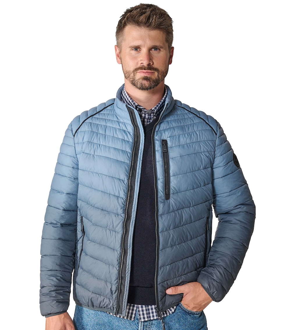 Große Größen Jacke uni, Herren, blau, Größe: 4XL, Polyester, Happy Size DE Men von CASAMODA