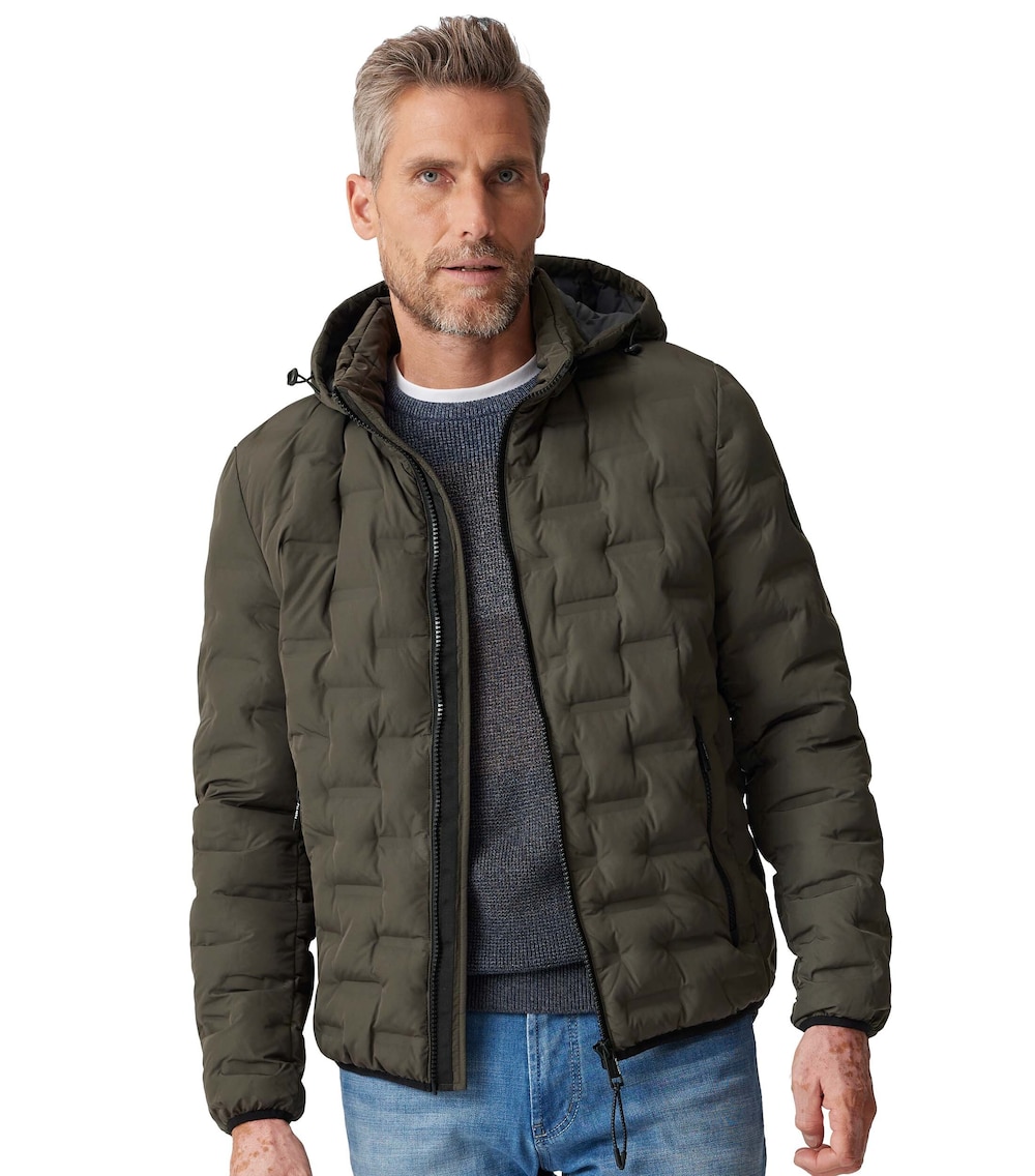 Große Größen Jacke uni, Herren, braun, Größe: XL, Polyester, Happy Size DE Men von CASAMODA