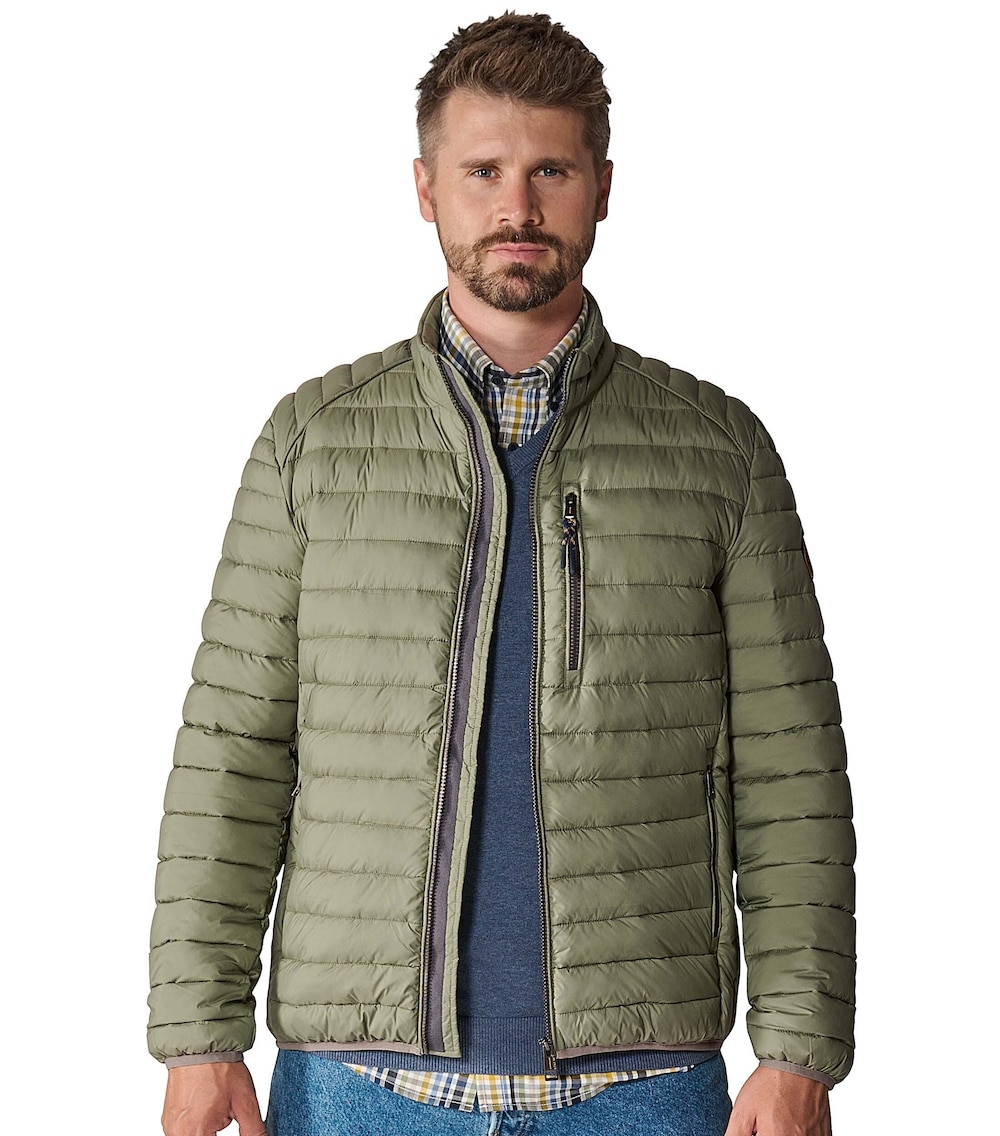 Große Größen Jacke uni, Herren, braun, Größe: XXL, Polyester, Happy Size DE Men von CASAMODA