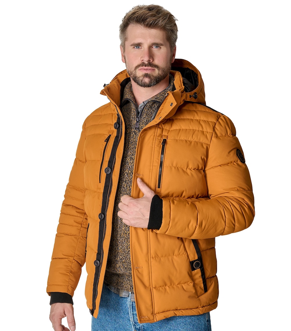 Große Größen Jacke uni, Herren, gelb, Größe: 3XL, Polyester, Happy Size DE Men von CASAMODA