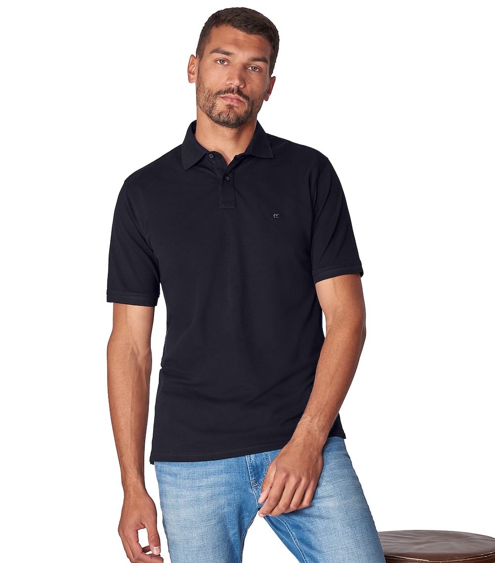 Große Größen Polo-Shirt uni, Herren, grau, Größe: 3XL, Baumwolle, Happy Size DE Men von CASAMODA