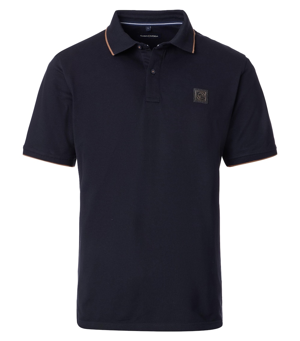Große Größen Polo-Shirt uni, Herren, grau, Größe: XXL, Baumwolle, Happy Size Men von CASAMODA