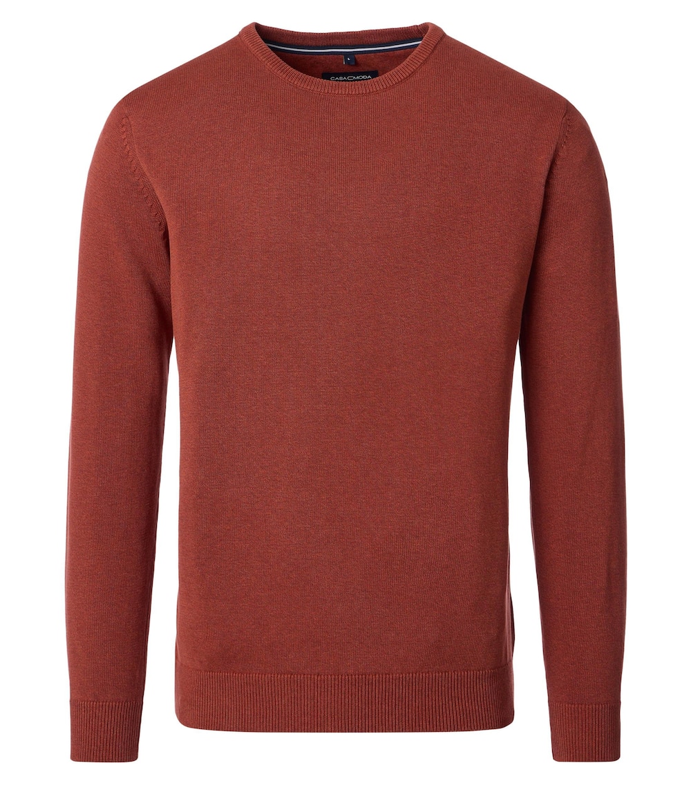 Große Größen Pullover uni, Herren, orange, Größe: 3XL, Baumwolle, Happy Size DE Men von CASAMODA