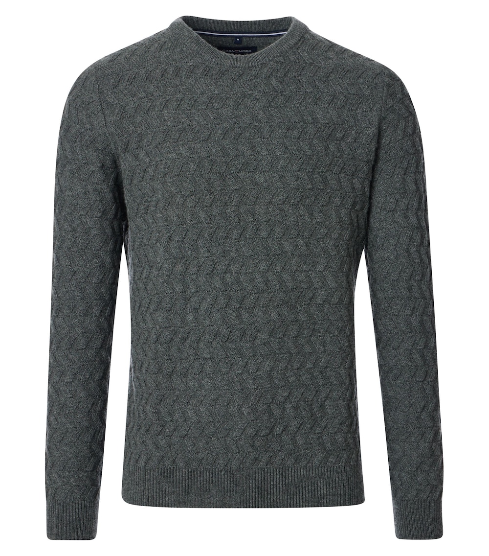 Große Größen Pullover uni, Herren, türkis, Größe: L, Nylon, Happy Size Men von CASAMODA