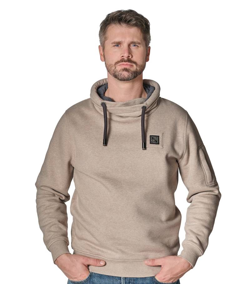 Große Größen Pullover uni Basic Circular Knit, Herren, orange, Größe: L, Baumwolle/Polyester, Happy Size DE Men von CASAMODA