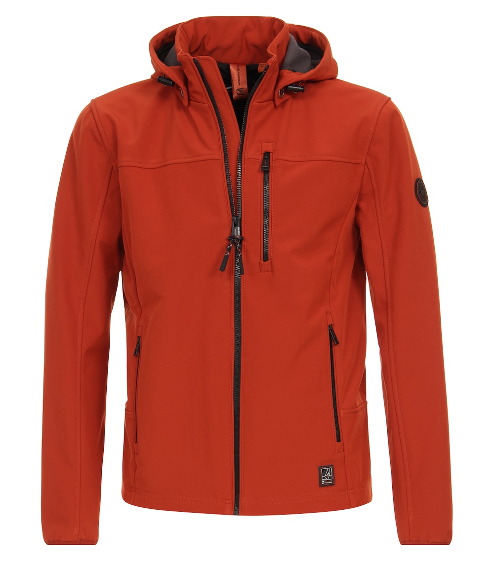 Große Größen Softshelljacke uni, Herren, orange, Größe: L, Polyester, Happy Size DE Men von CASAMODA