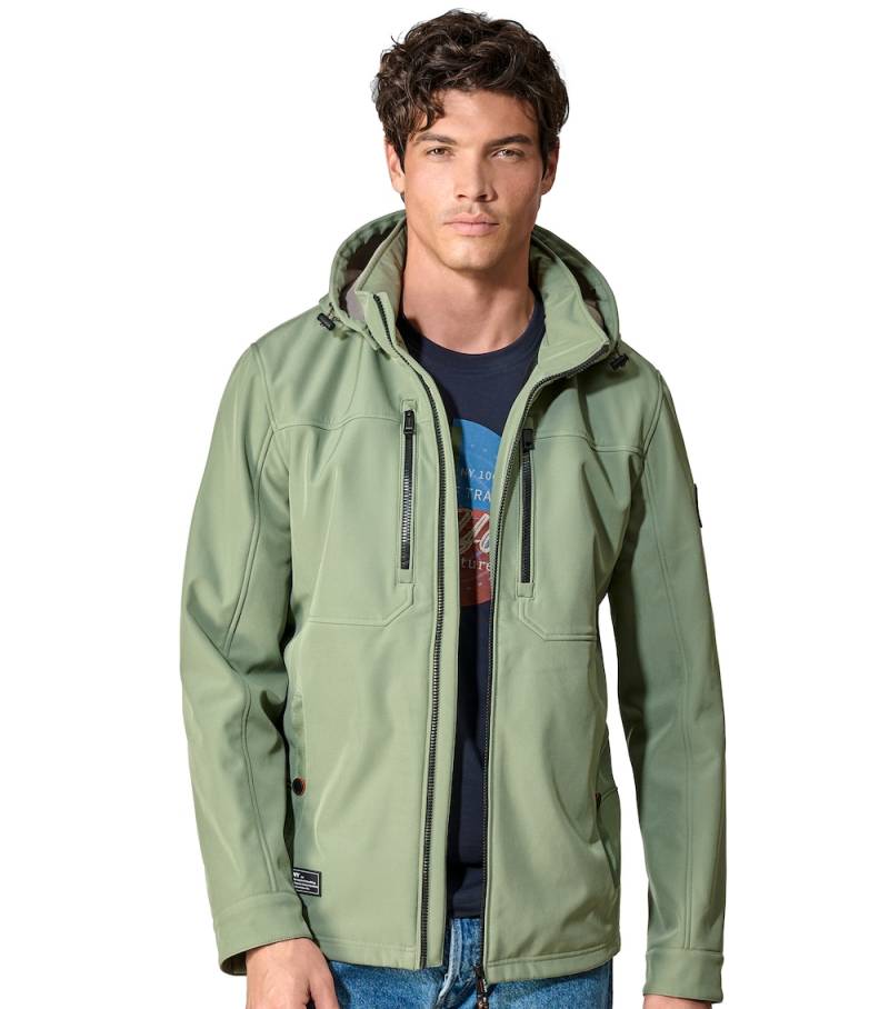 Große Größen Softshelljacke uni, Herren, türkis, Größe: XXL, Polyester, Happy Size DE Men von CASAMODA