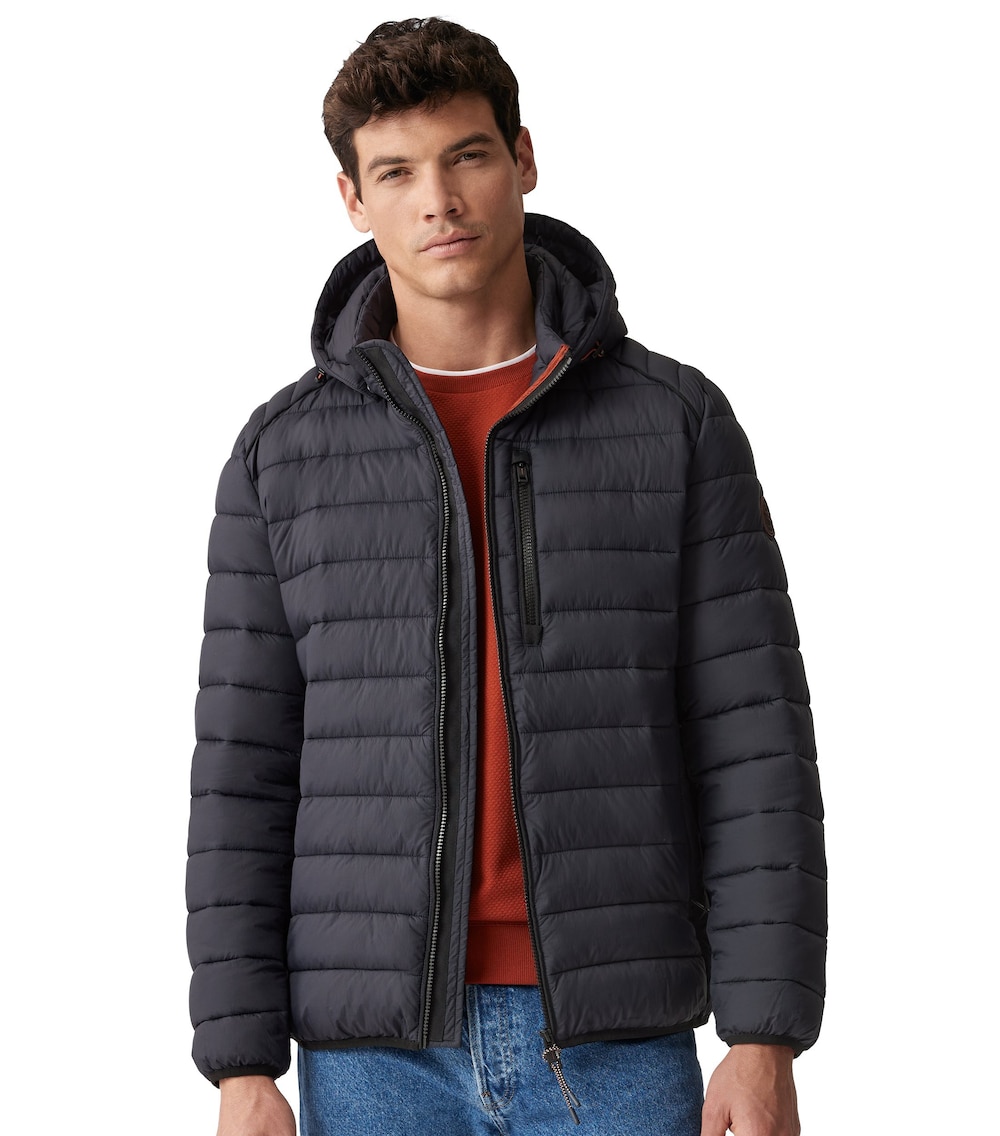 Große Größen Steppjacke uni, Herren, grau, Größe: XXL, Nylon, Happy Size DE Men von CASAMODA