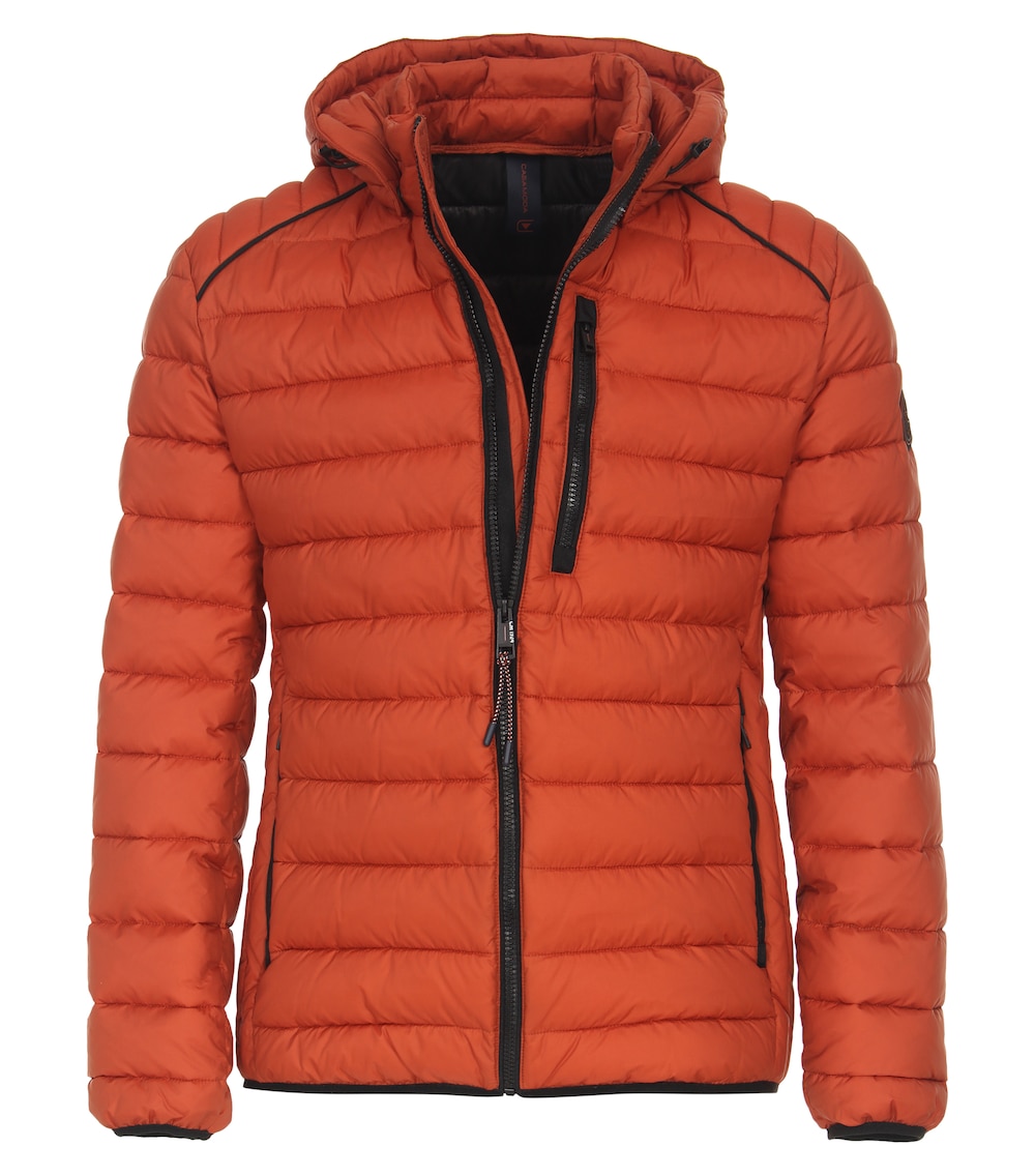 Große Größen Steppjacke uni, Herren, orange, Größe: L, Nylon, Happy Size DE Men von CASAMODA