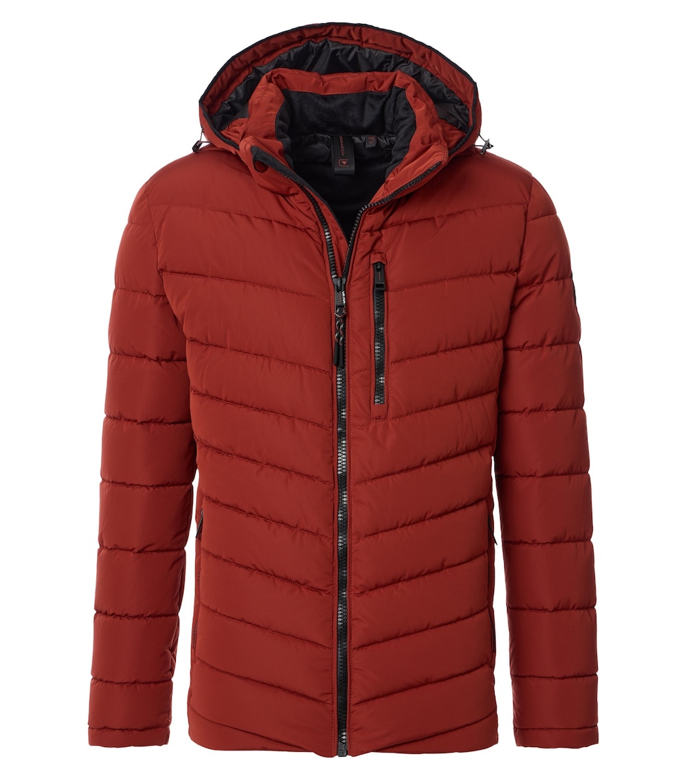 Große Größen Steppjacke uni, Herren, rot, Größe: XL, Polyester, Happy Size DE Men von CASAMODA