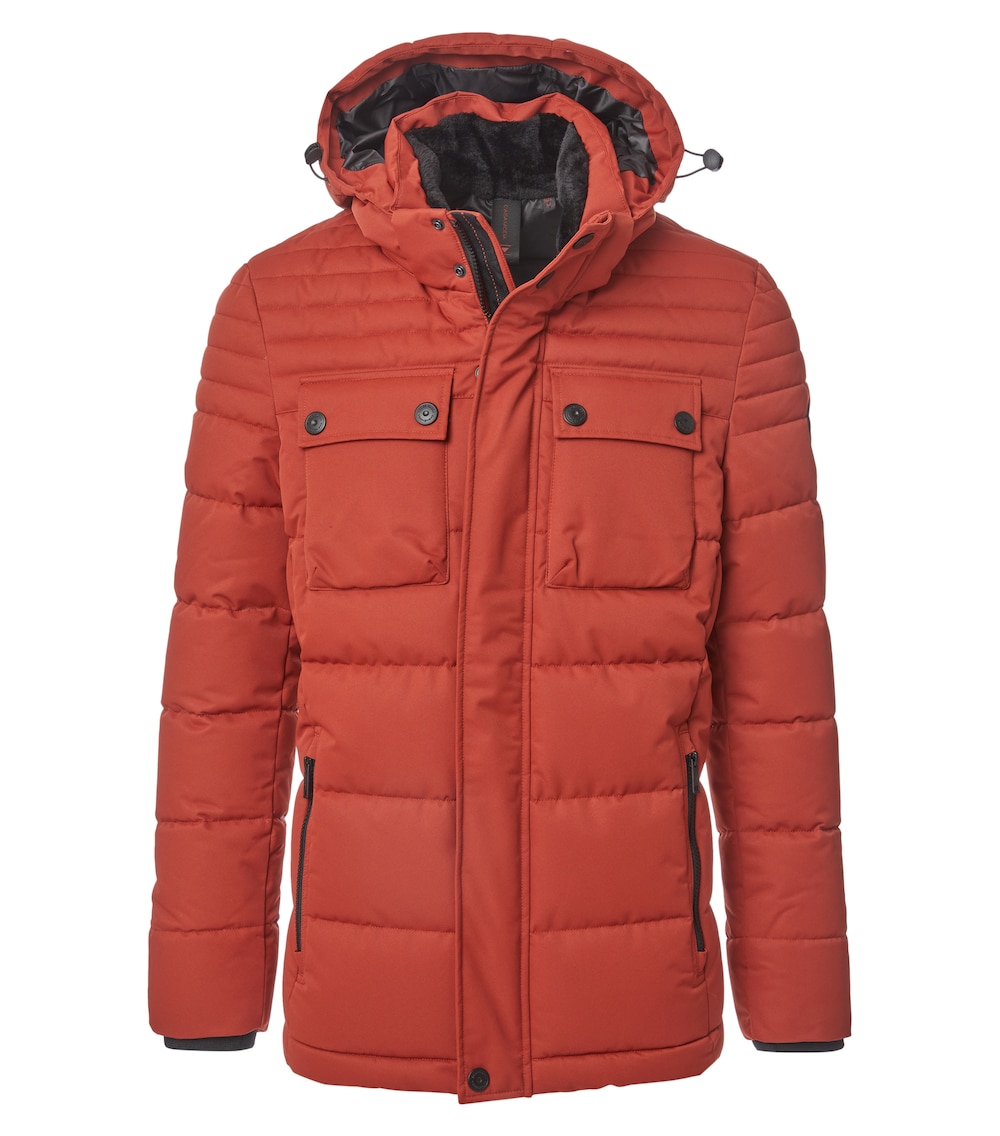 Große Größen Steppjacke uni, Herren, rot, Größe: XXL, Polyester, Happy Size DE Men von CASAMODA
