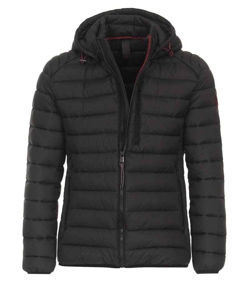 Große Größen Steppjacke uni, Herren, schwarz, Größe: 6XL, Nylon, Happy Size DE Men von CASAMODA