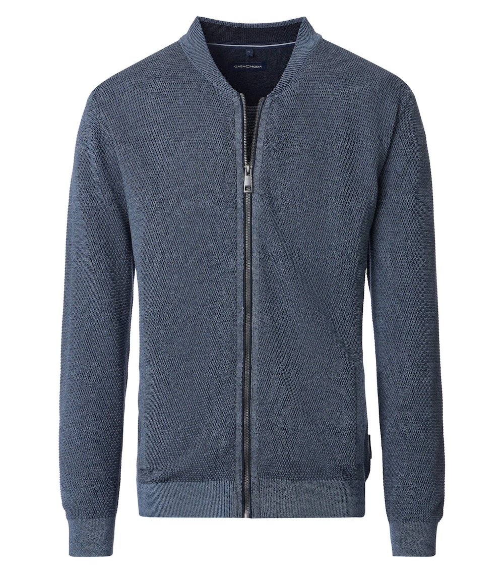 Große Größen Strickjacke uni, Herren, blau, Größe: 3XL, Happy Size DE Men von CASAMODA