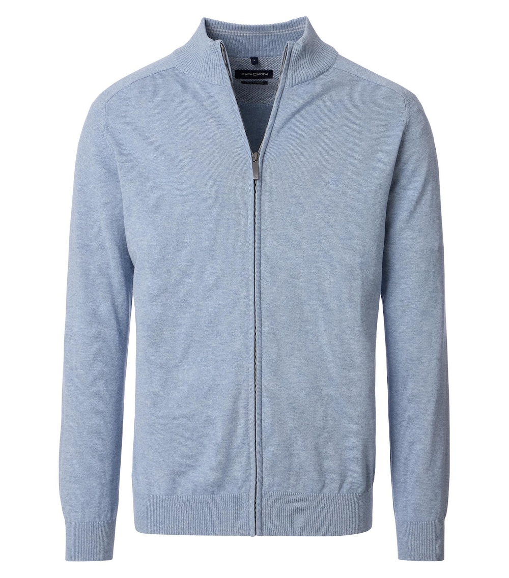 Große Größen Strickjacke uni, Herren, blau, Größe: 4XL, Happy Size DE Men von CASAMODA