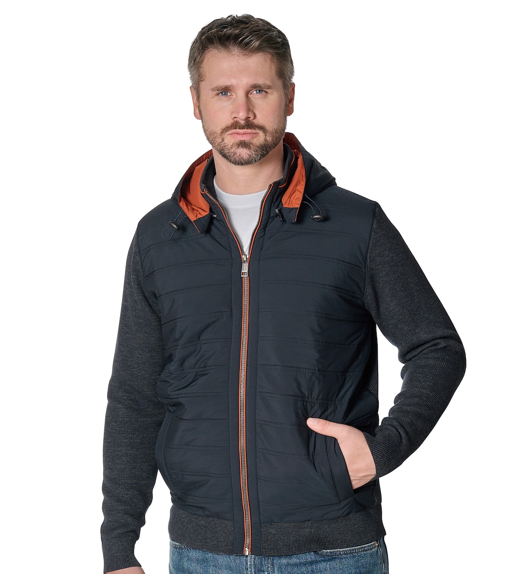 Große Größen Strickjacke uni, Herren, grau, Größe: 4XL, Happy Size DE Men von CASAMODA