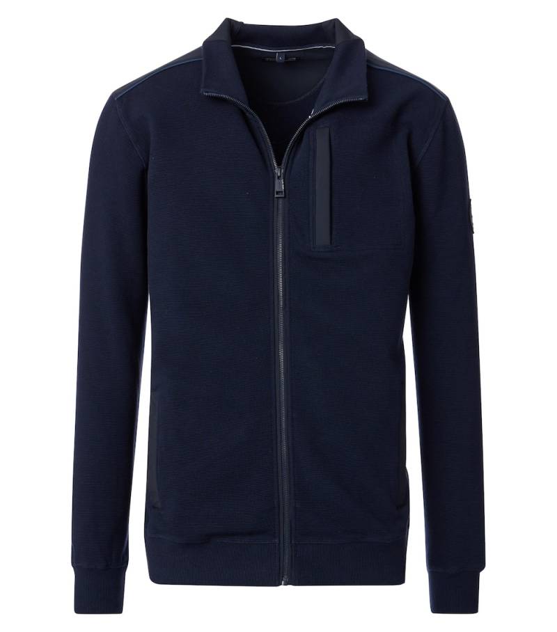 Große Größen Sweatjacke uni, Herren, blau, Größe: 6XL, Baumwolle, Happy Size DE Men von CASAMODA