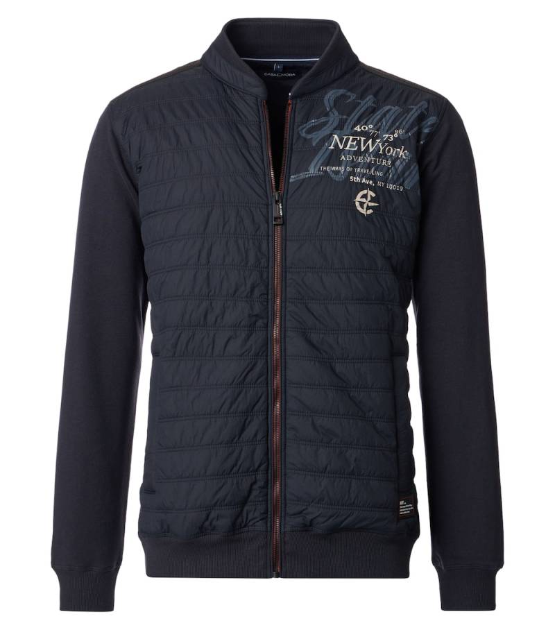 Große Größen Sweatjacke uni, Herren, grau, Größe: XXL, Baumwolle/Polyester, Happy Size DE Men von CASAMODA