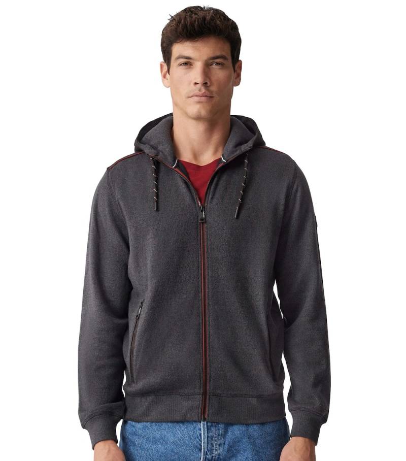 Große Größen Sweatjacke uni, Herren, schwarz, Größe: XL, Baumwolle/Polyester, Happy Size DE Men von CASAMODA