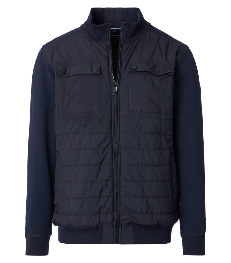 Große Größen Sweatjacke uni Basic Circular Knit, Herren, grau, Größe: 4XL, Baumwolle/Polyester, Happy Size DE Men von CASAMODA