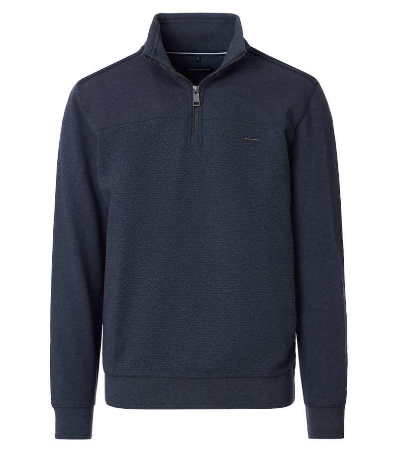 Große Größen Sweatshirt uni Basic Circular Knit, Herren, blau, Größe: L, Baumwolle/Polyester, Happy Size DE Men von CASAMODA