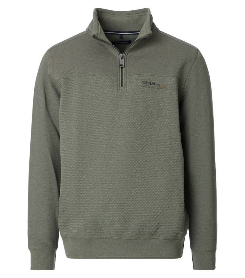 Große Größen Sweatshirt uni Basic Circular Knit, Herren, türkis, Größe: L, Baumwolle/Polyester, Happy Size DE Men von CASAMODA