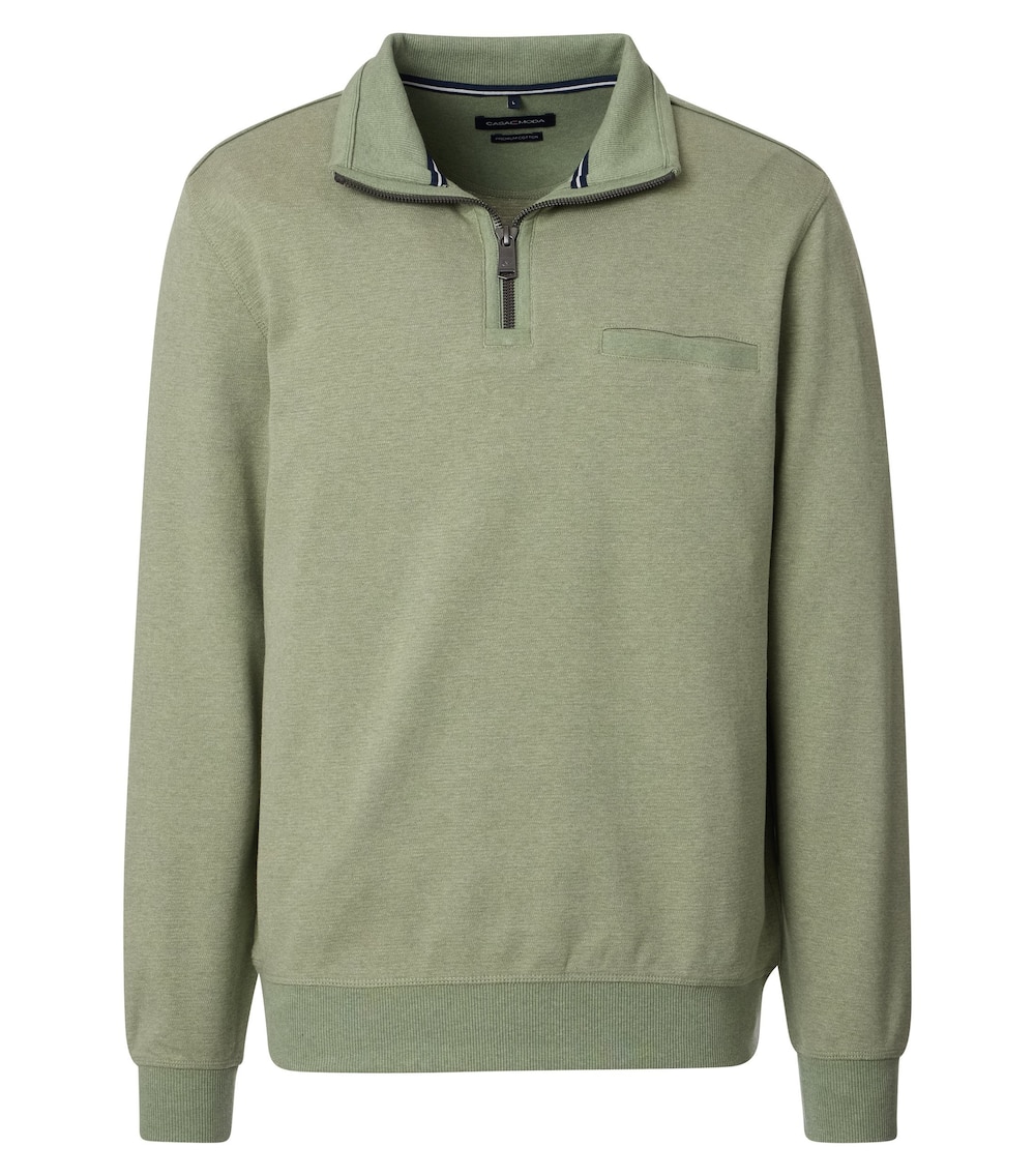Große Größen Sweattroyer uni, Herren, grün, Größe: 5XL, Baumwolle, Happy Size Men von CASAMODA