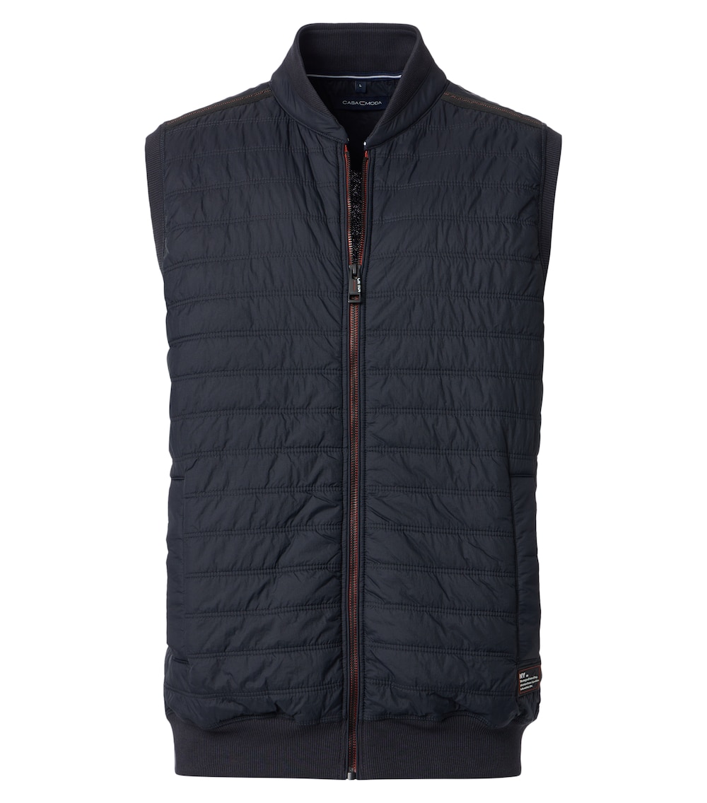 Große Größen Sweatweste uni, Herren, grau, Größe: XXL, Baumwolle/Polyester, Happy Size DE Men von CASAMODA