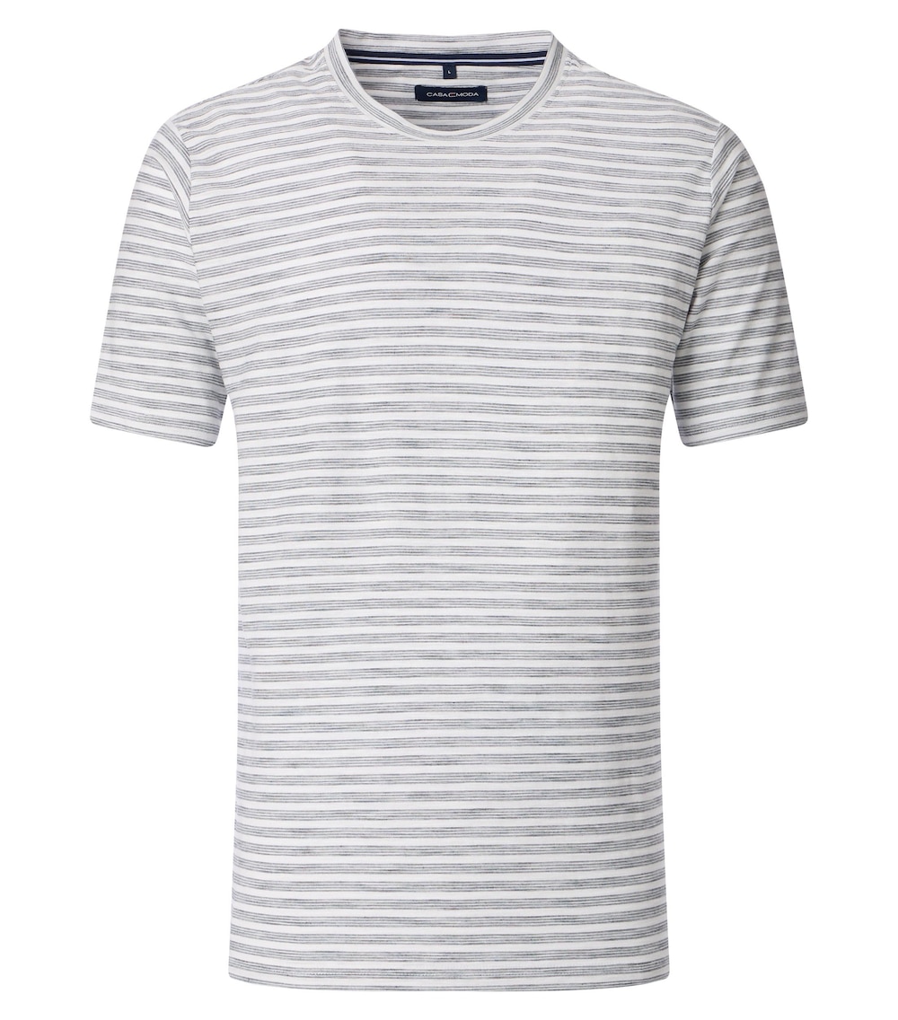 Große Größen T-Shirt gestreift, Herren, weiß, Größe: 5XL, Baumwolle, Happy Size DE Men Große Größen T-Shirt gestreift, Herren, weiß, Größe: 5XL, Baumwolle, Happy Size DE Men von CASAMODA
