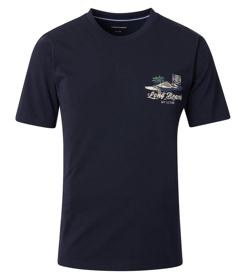 Große Größen T-Shirt uni, Herren, grau, Größe: 5XL, Baumwolle, Happy Size DE Men von CASAMODA