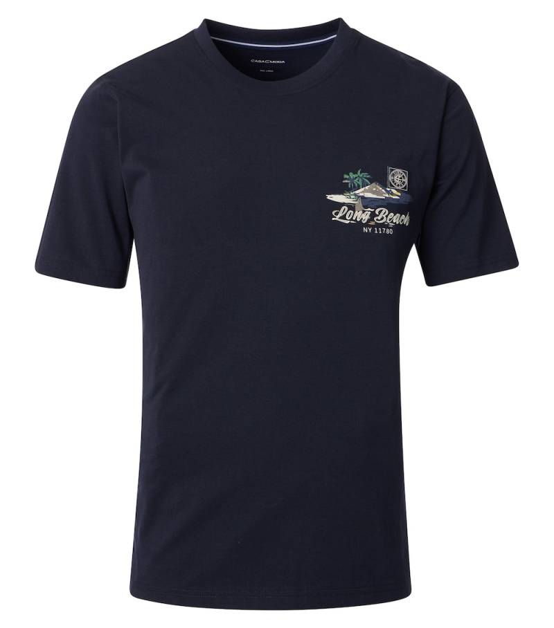 Große Größen T-Shirt uni, Herren, grau, Größe: 5XL, Baumwolle, Happy Size DE Men von CASAMODA