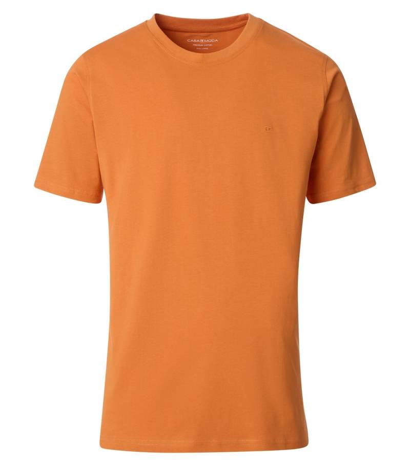 Große Größen T-Shirt uni, Herren, orange, Größe: 5XL, Baumwolle, Happy Size DE Men von CASAMODA
