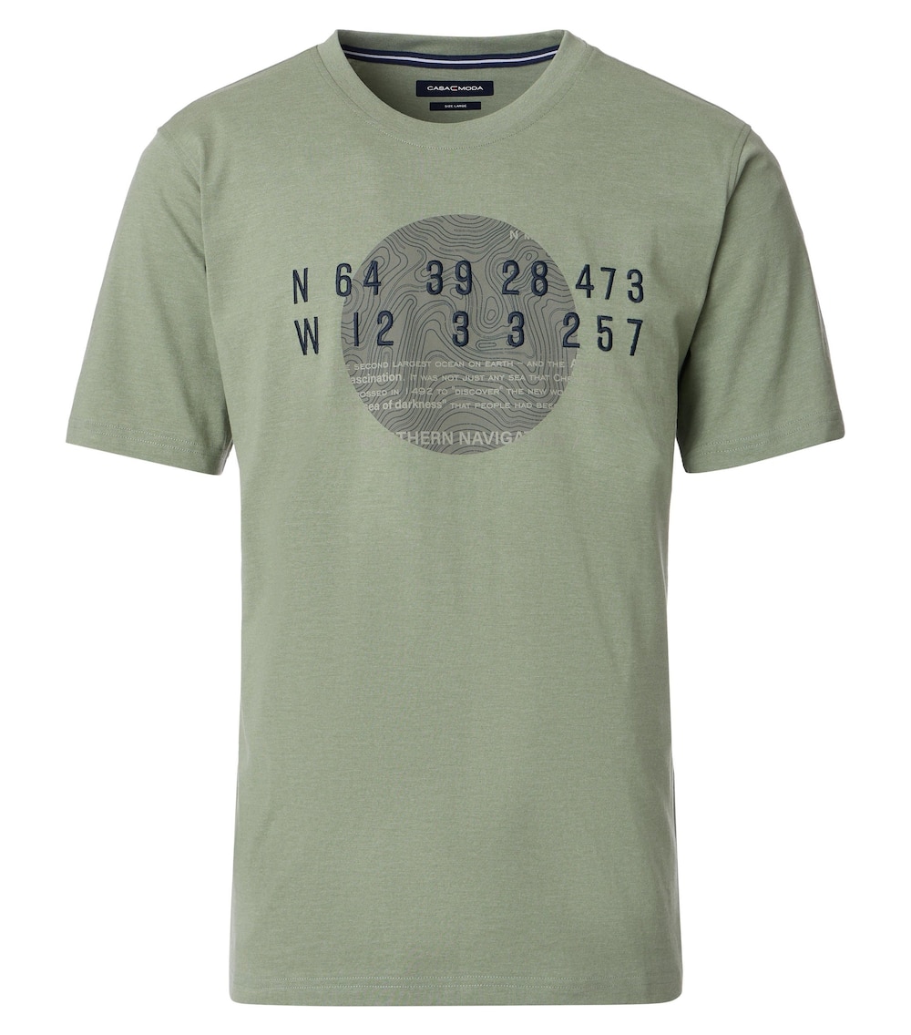 Große Größen T-Shirt uni, Herren, türkis, Größe: 4XL, Baumwolle/Polyester, Happy Size Men von CASAMODA