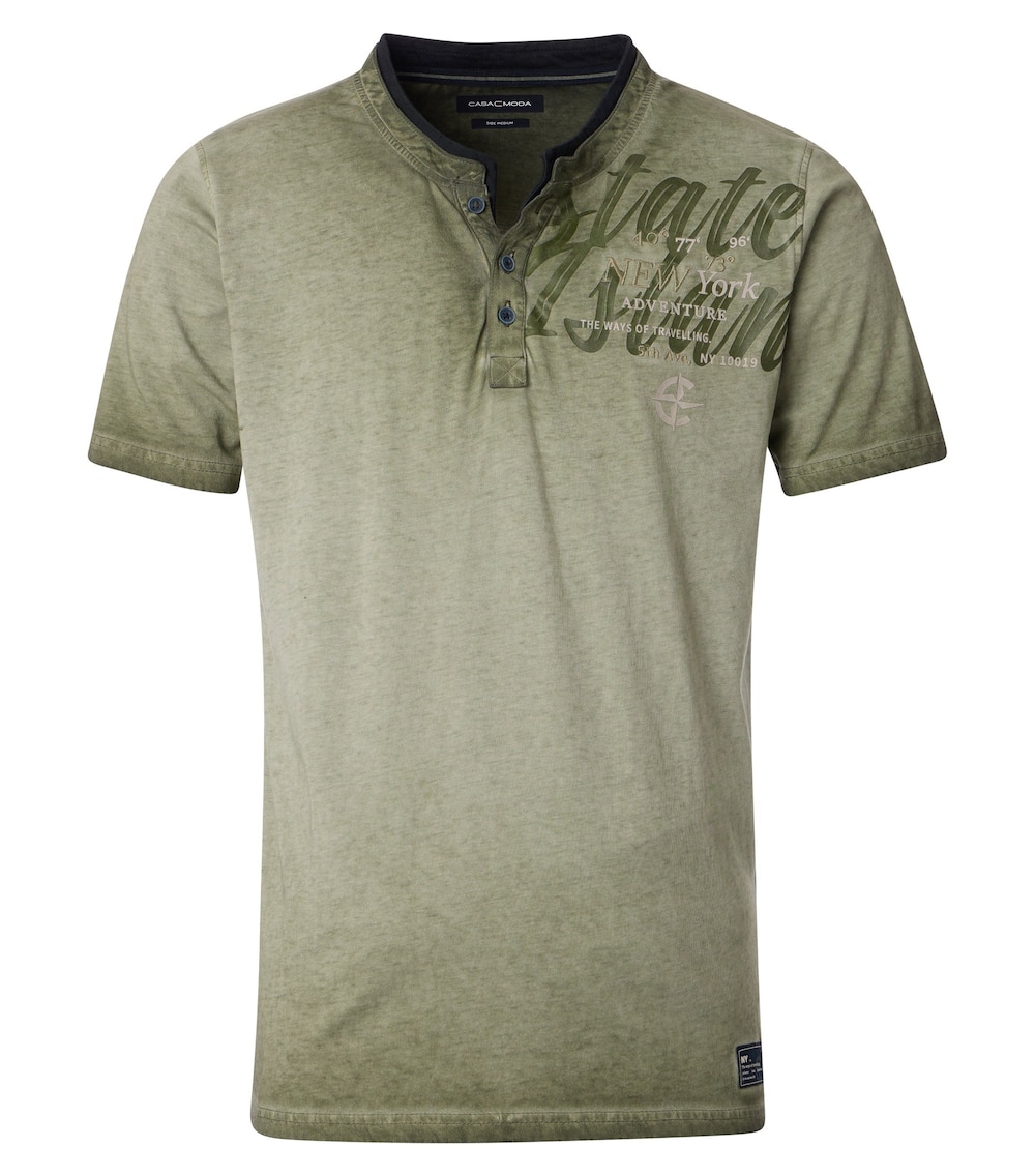 Große Größen T-Shirt uni, Herren, türkis, Größe: L, Baumwolle, Happy Size DE Men von CASAMODA