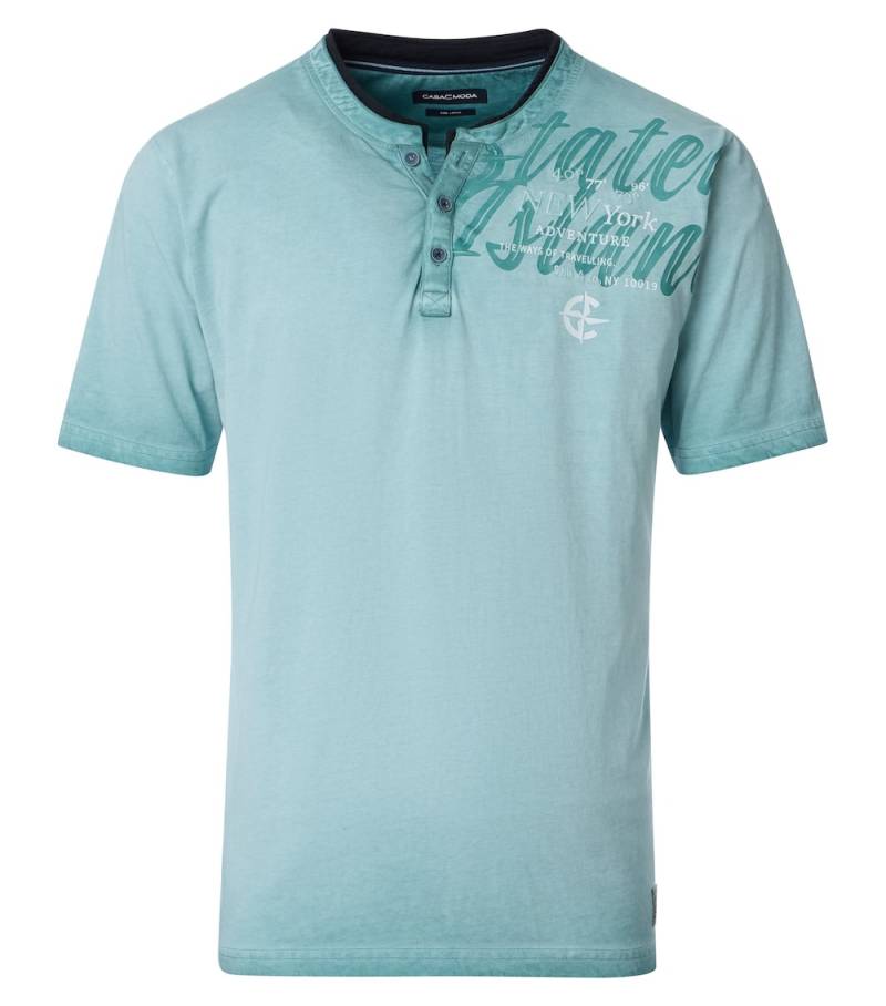 Große Größen T-Shirt uni, Herren, türkis, Größe: XL, Baumwolle, Happy Size DE Men von CASAMODA