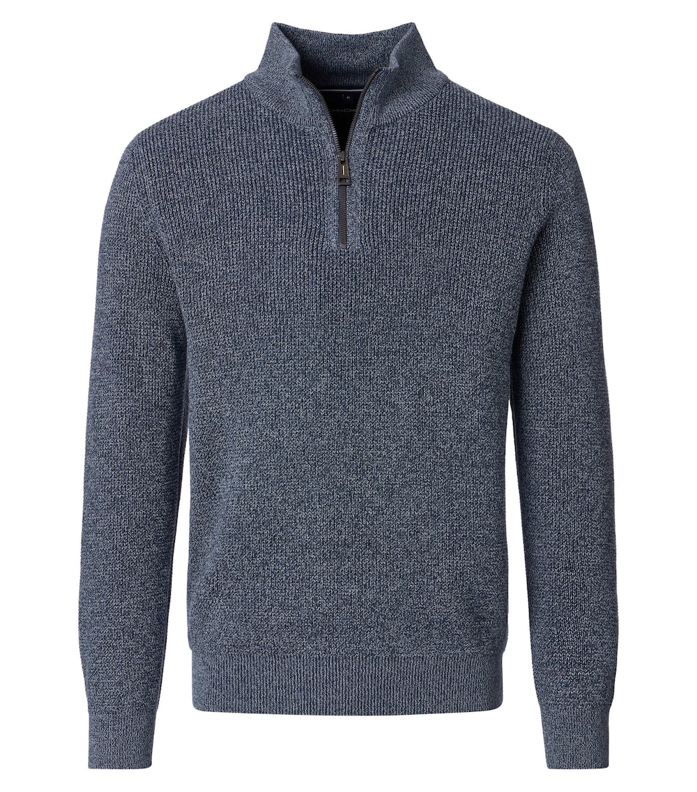 Große Größen Troyer uni, Herren, blau, Größe: L, Baumwolle/Synthetische Fasern, Happy Size DE Men von CASAMODA