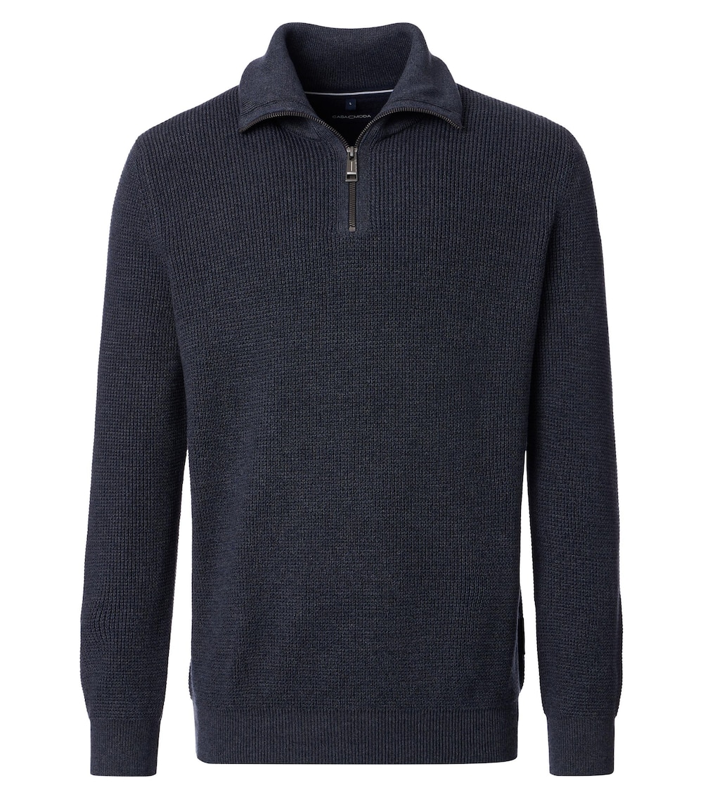 Große Größen Troyer uni, Herren, grau, Größe: 3XL, Baumwolle/Synthetische Fasern, Happy Size DE Men von CASAMODA