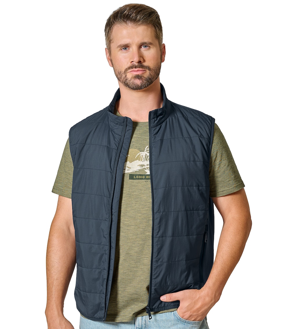 Große Größen Weste uni, Herren, grau, Größe: 3XL, Synthetische Fasern, Happy Size DE Men von CASAMODA