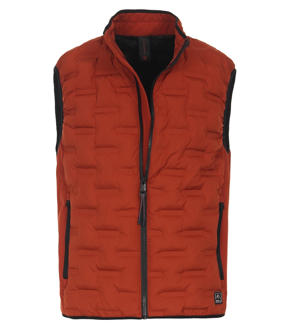 Große Größen Weste uni, Herren, orange, Größe: XL, Polyester, Happy Size DE Men von CASAMODA