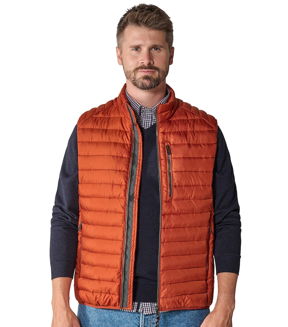 Große Größen Weste uni, Herren, orange, Größe: XXL, Polyester, Happy Size DE Men von CASAMODA