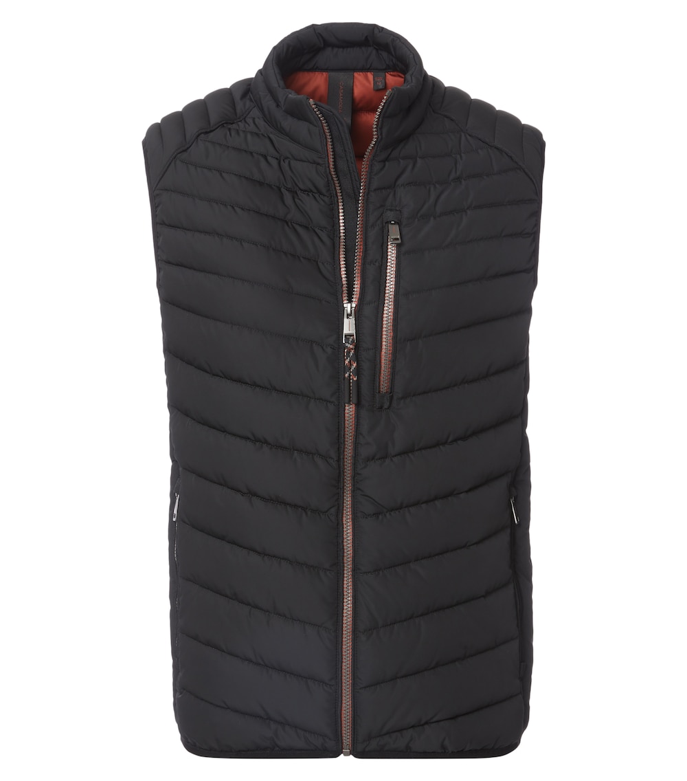 Große Größen Weste uni, Herren, schwarz, Größe: 4XL, Polyester, Happy Size DE Men von CASAMODA