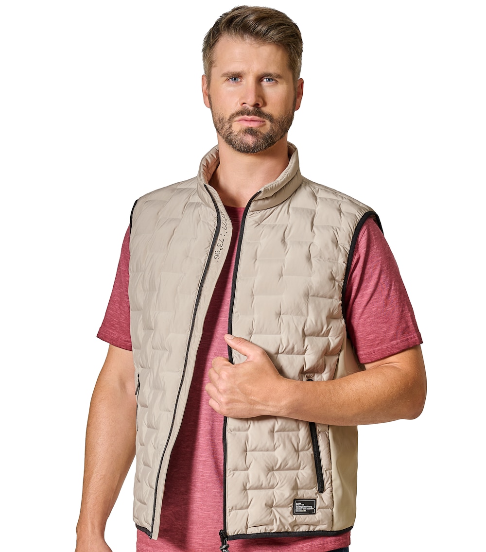 Große Größen Weste uni, Herren, weiß, Größe: XXL, Polyester, Happy Size DE Men von CASAMODA