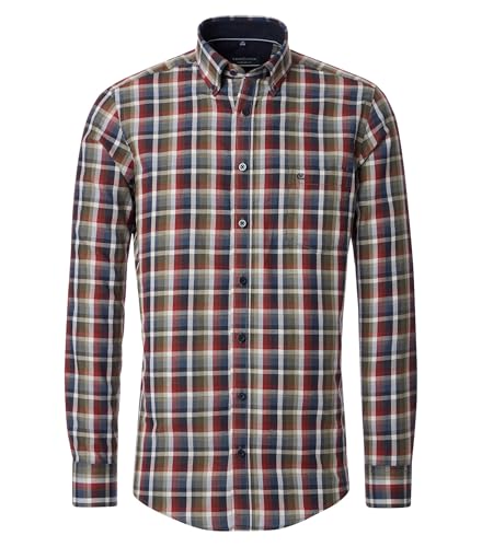 Langarm Freizeithemd in XXL Größen von Casa Moda, grün kariert, Größe:8XL von CASAMODA